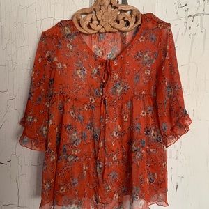 Boho Sheer Babydoll Top